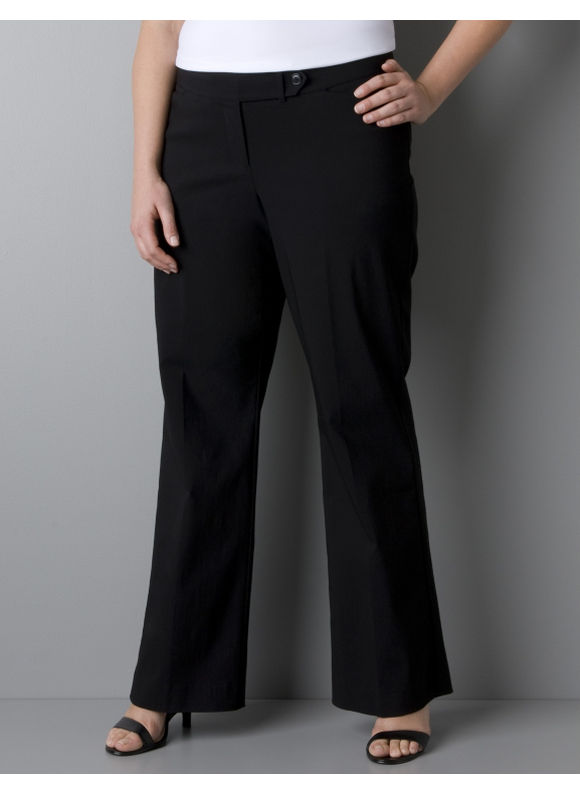 Classic leg career pant with Right Fit Technology  Womens Plus SizeBlack 