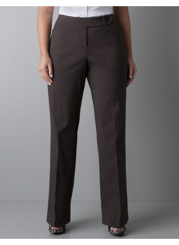 Classic leg career pant with Right Fit Technology  Womens Plus SizeCedar 