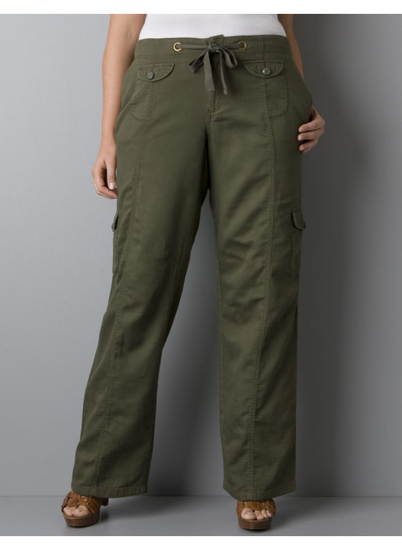 Drawstring cargo pant  Womens Plus SizeGrape Leaf  Size 24