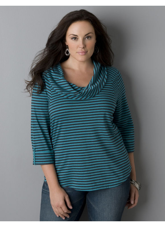Pasazz.net Favorite - Lane Bryant Supima® cotton cowl neck tee - Women's Plus