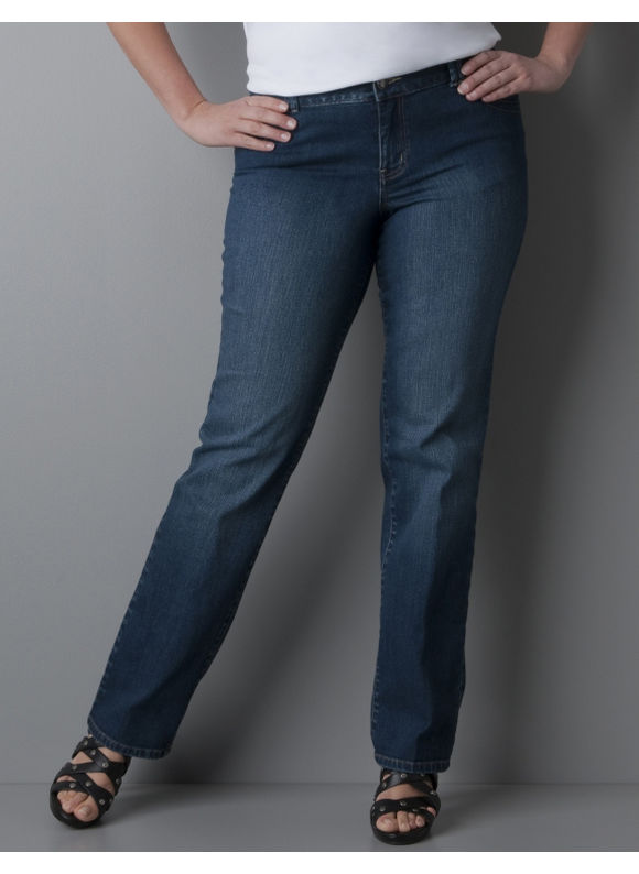 Women's Plus Size/Pacific Wash Simply Straight jean with Right Fit