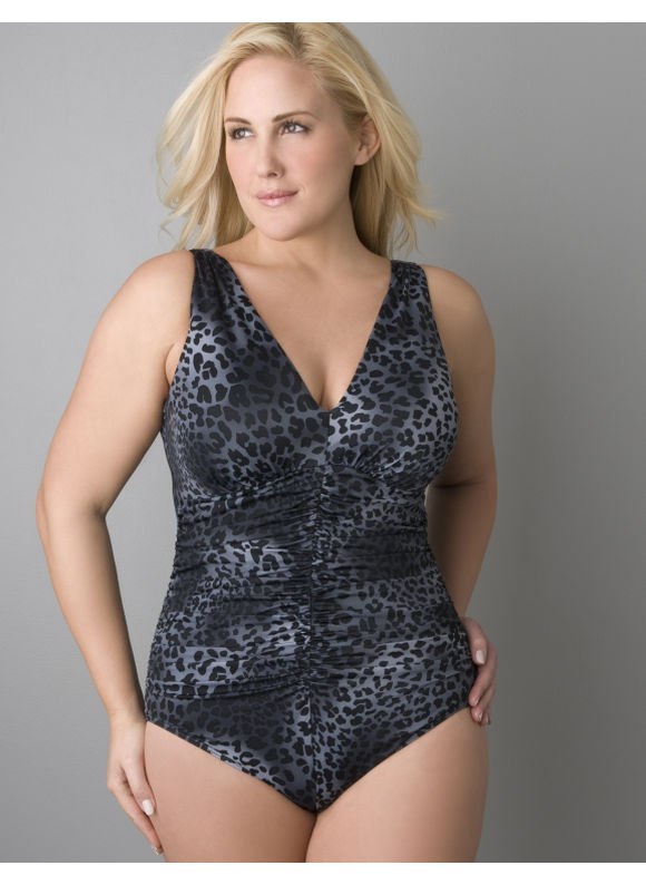 Animal print Sonatina swimsuit by Miraclesuit  Womens Plus SizeBLACK  Size