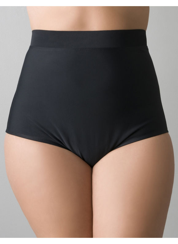 Lane Bryant Ultra high waist swim brief - Women's Plus Size/Black -