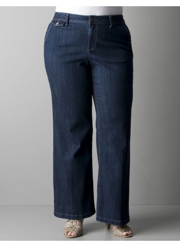 Pasazz.net Favorite -  Lane Bryant Wide leg trouser jean by DKNY JEANS - Women's Plus