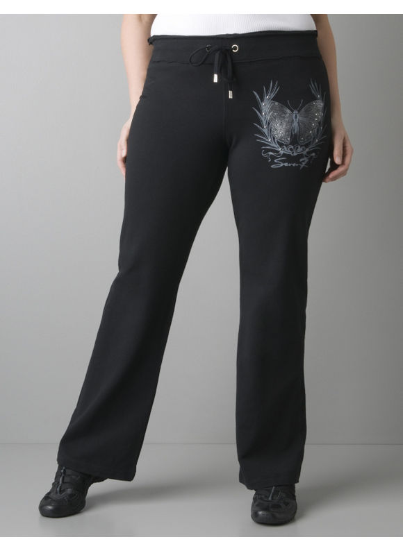 Bootleg active pant by Seven7  Womens Plus SizeBlack  Size 1416