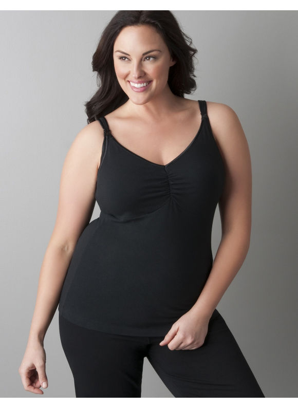 Pasazz.net Favorite - Lane Bryant Nursing bra tank top by Bravado - Women's Plus Size/Black