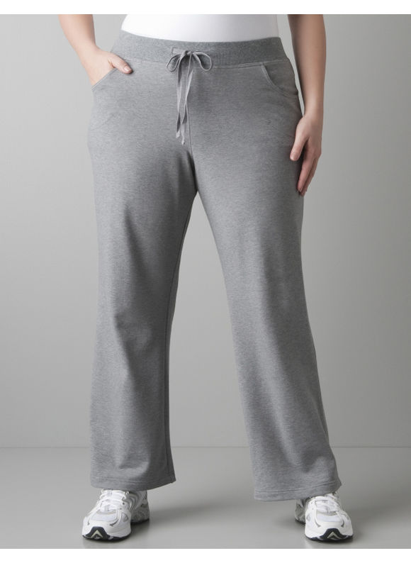 Lane Bryant Terry active pant - Women's Plus Size/Heather charcoal