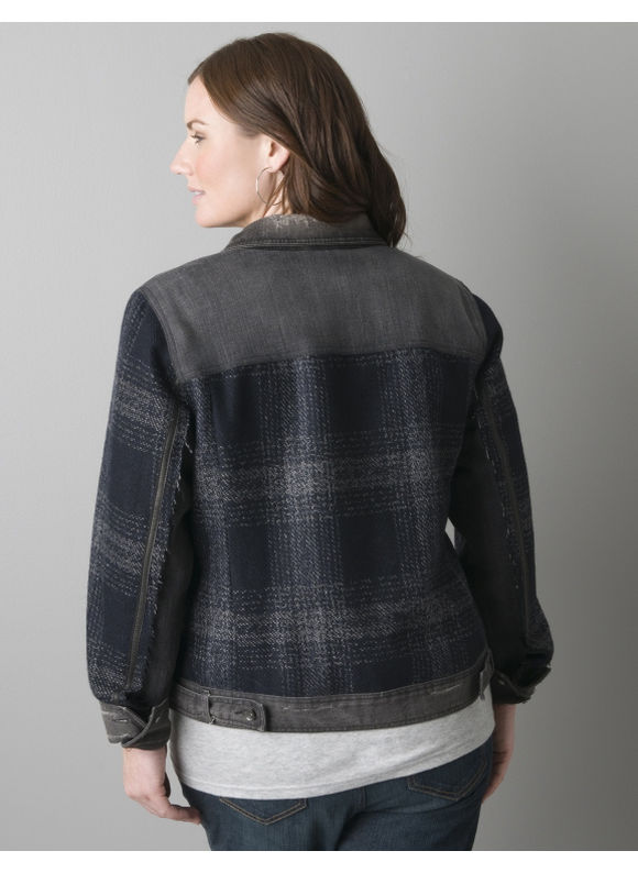 Lane Bryant Pieced fabric denim jacket by DKNY JEANS - Women's Plus