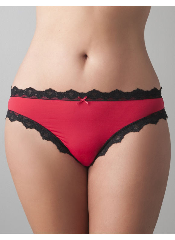 Lane Bryant Lace up tanga panty - Women's Plus Size/Ruby Red - Size