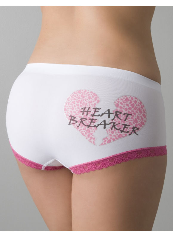 Lane Bryant Heart Breaker boyshort panty - Women's Plus Size/White -