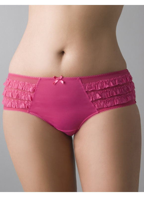Lane Bryant Ruffled hipster thong panty - Women's Plus Size/Shocking