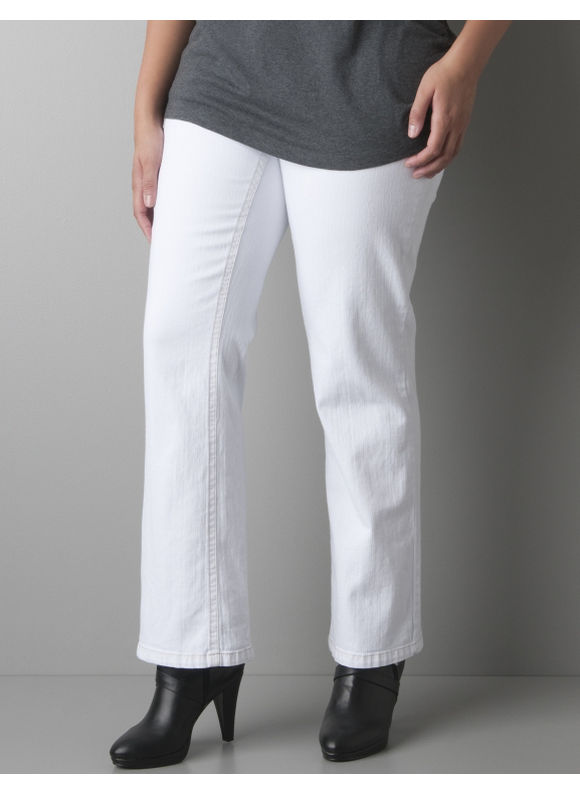 Pasazz.net Favorite - Lane Bryant Soho bootcut jean by DKNY JEANS - Women's Plus Size/White