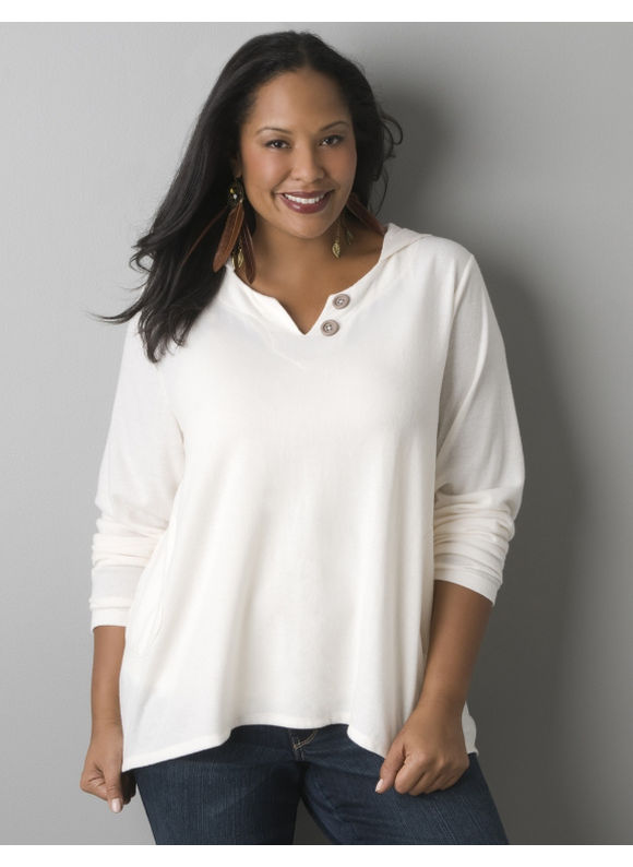 Lane Bryant Pull over hoodie - Women's Plus Size/Gardenia - Size 14/16