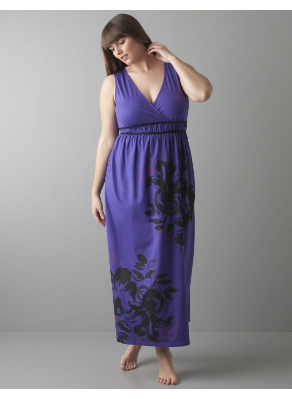  Floral maxi dress - Women's Plus Size/DEEP PURPLE, Prism