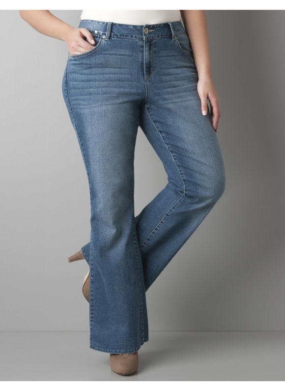 Lane Bryant Slim fit flare jean - Women's Plus Size/Medium sand blast