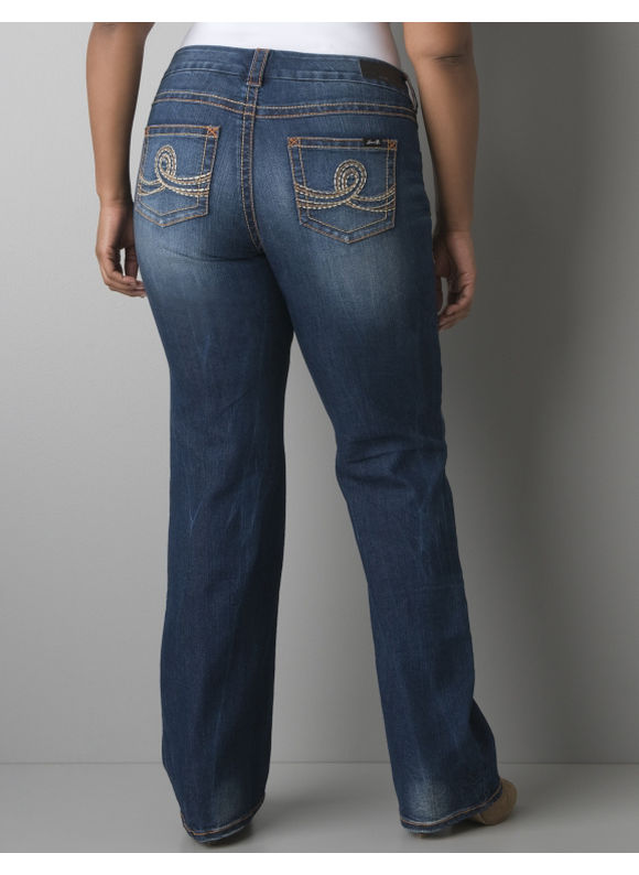 Lane Bryant Nostalgia bootcut jean by Seven7 - Women's Plus Size/Dark