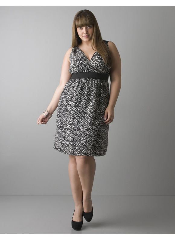 Lane Bryant Leopard print sleeveless dress - Women's Plus Size/Black - Lane Bryant Leopard print sleeveless dress - Women's Plus Size/Black -