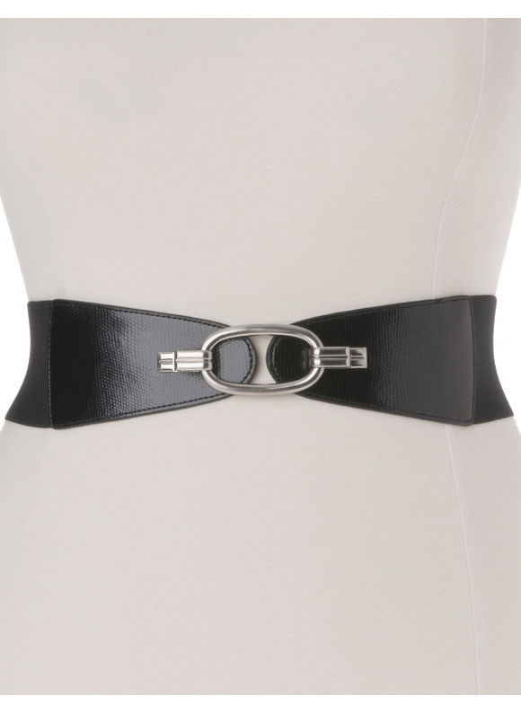 Lane Bryant Faux snake stretch belt - Black