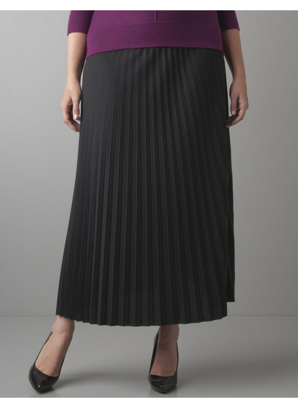 Pasazz.net Favorite - Lane Bryant Plus Size Knife pleat long skirt - - Women's Size 14/16,