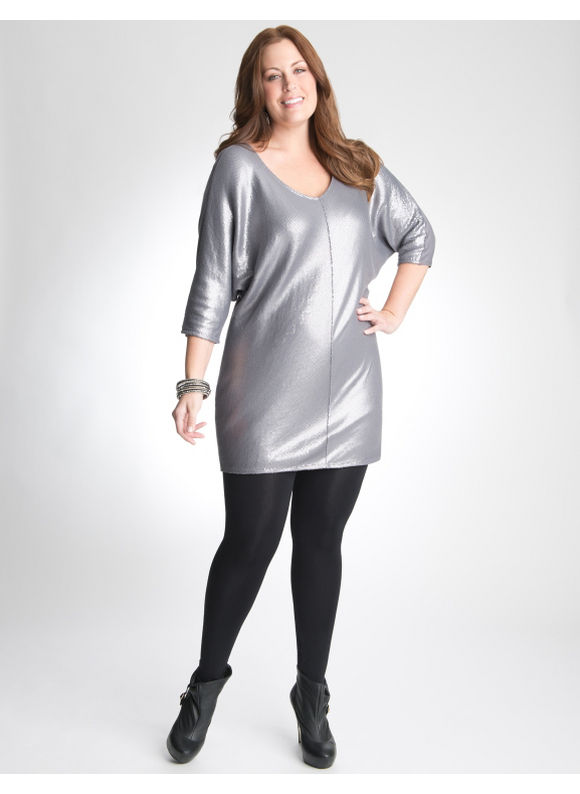 Lane Bryant Sequin wedge dress - Women's Plus Size/Castlerock - Size