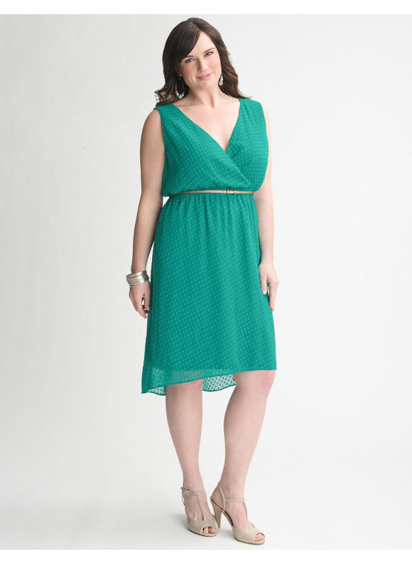 Lane Bryant Clip dot dress - Women's Plus Size/Dynasty green - Size