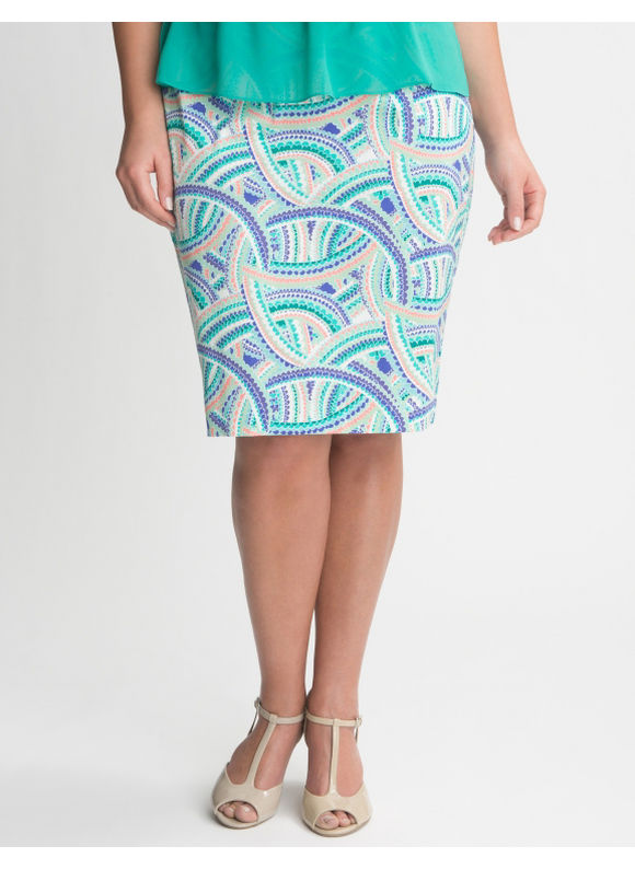 Pasazz.net Favorite - Lane Bryant Plus Size Scalloped arches pencil skirt - - Women's Size