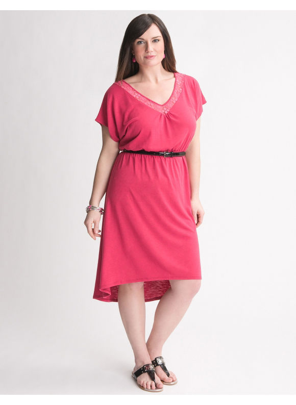 Plus Size Crochet high low dress - Lane Bryant Women's