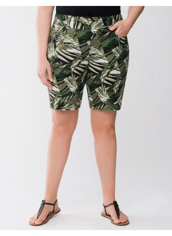Lane Bryant Plus Size Lane Collection printed Bermuda short - -