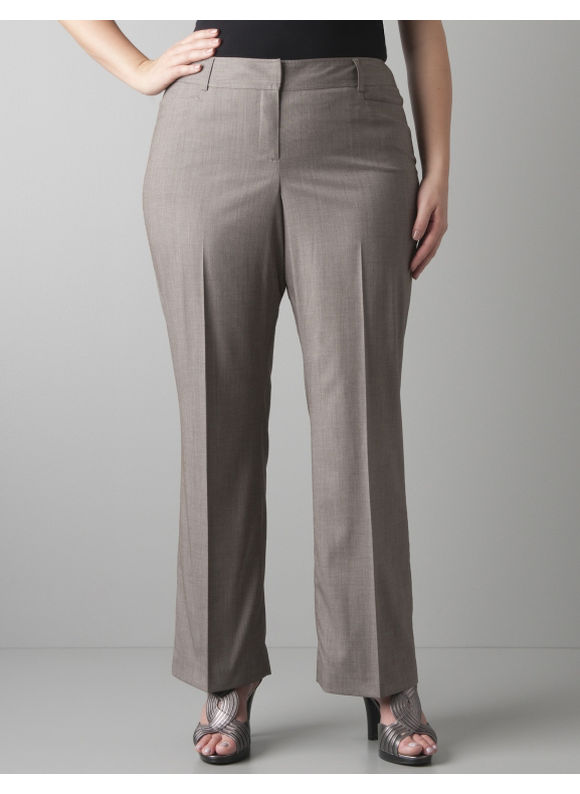 Lane Bryant Straight leg suit pant - Women's Plus Size/Brown stone -