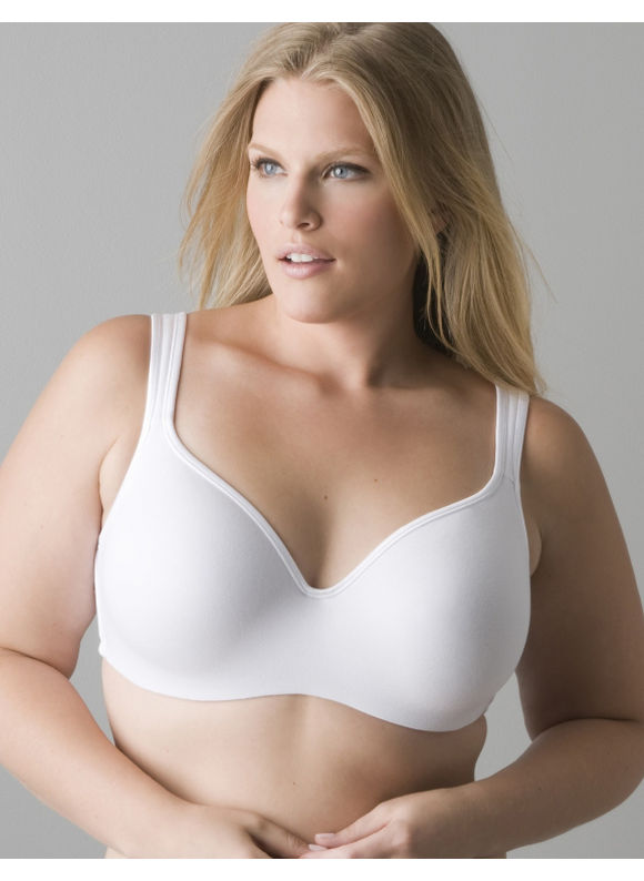 Pasazz.net Favorite - Lane Bryant Unlined cotton balconette bra - Women's Plus Size/White -