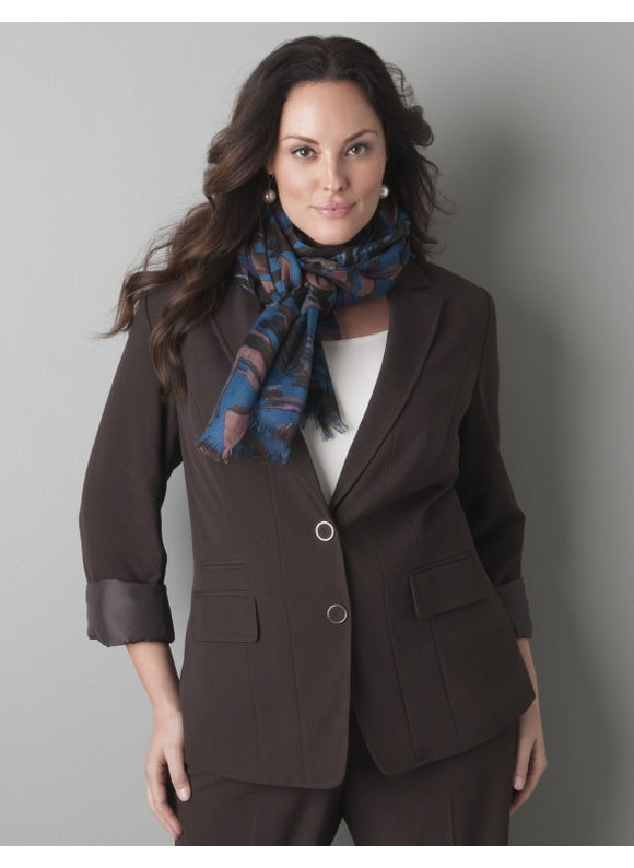 Lane Bryant Notched lapel suit jacket - Women's Plus Size/Black