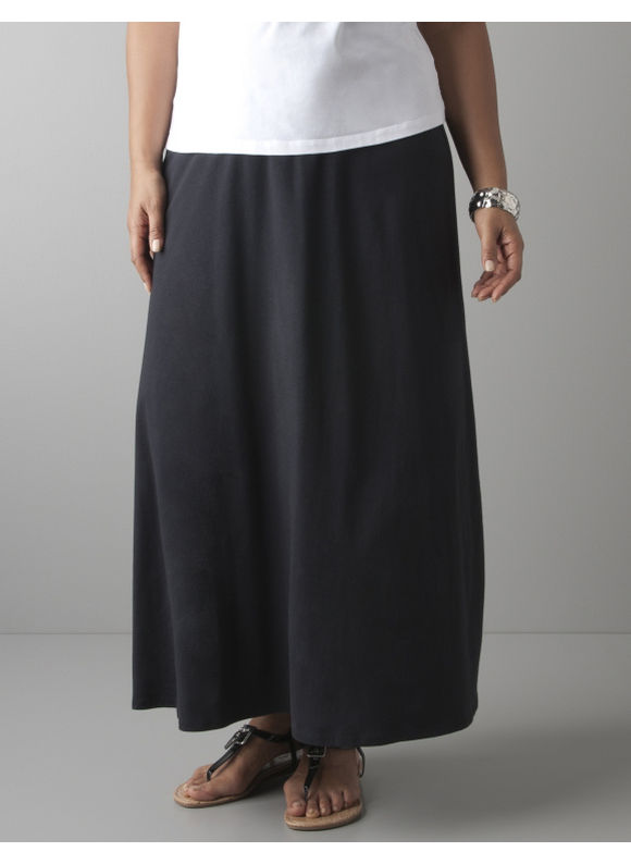 Pasazz.net Favorite - Lane Bryant Knit maxi skirt - Women's Plus Size/Black - Size 22/24