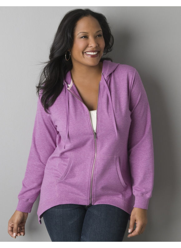 Lane Bryant Sharkbite hoodie jacket - Women's Plus Size/Hollyhock -