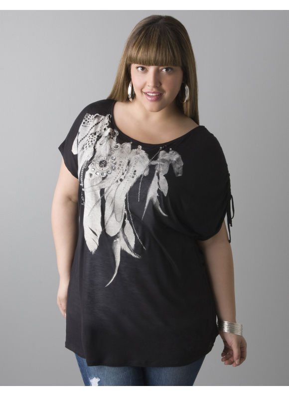 Lane Bryant Asymmetric dolman graphic tee by Seven7 - Women's Plus