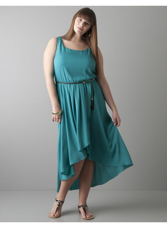 Lane Bryant High low hem dress - Women's Plus Size/Black, Blarney -