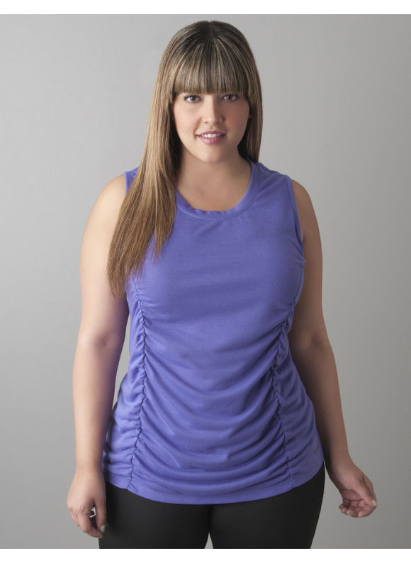 Pasazz.net Favorite - Lane Bryant Ruched sleeveless top by Reebok - Women's Plus Size/Prism