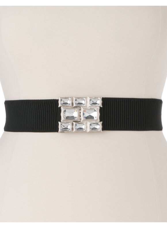Lane Bryant Rhinestone stretch belt - Multi, Silver Tone