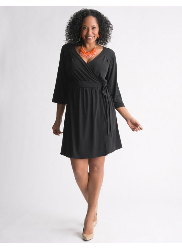 Lane Bryant Wrap dress - Women's Plus Size/Black - Size 22/24