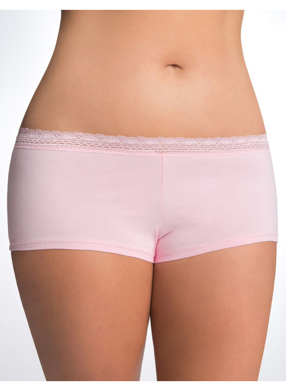 Lane Bryant Sassy lace trim boyshort panty - Women's Plus Size/Petal