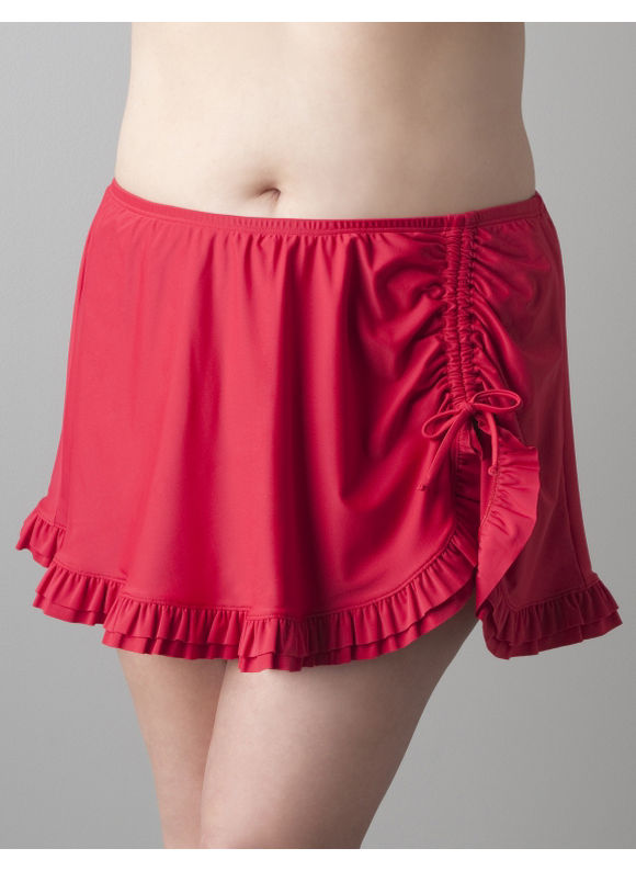 Lane Bryant Ruffled swim skirt - Women's Plus Size/True red - Size 14, Lane Bryant Ruffled swim skirt - Women's Plus Size/True red - Size 14,