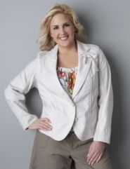 Relaxed linen finish blazer