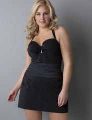 Swimdress with polka dot accents