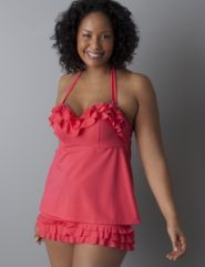 Ruffle swim top