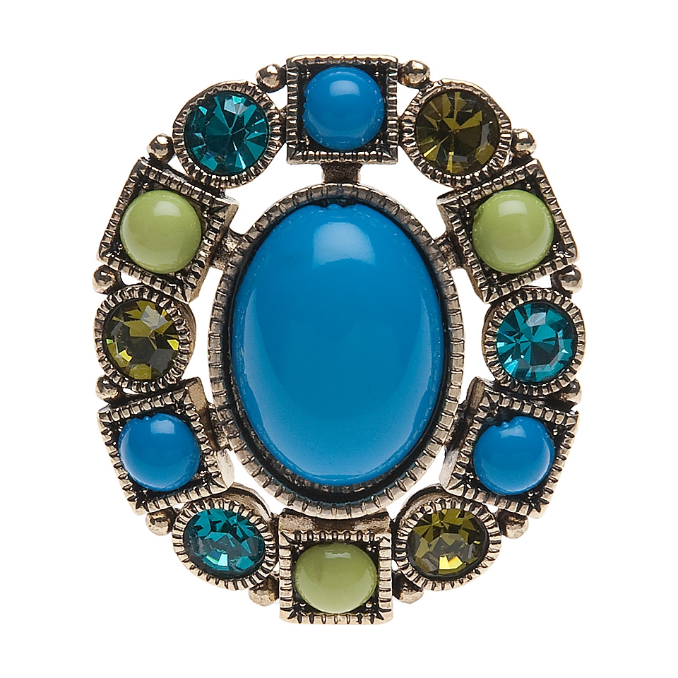 Green and blue bead stretch ring by Lane Bryant  Lane Bryant