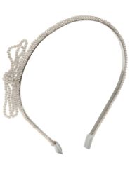 Faux pearl bow headband