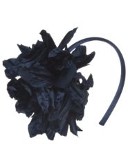 Large navy flower headband