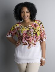 Floral peasant top