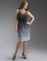 Sleeveless polka dot dress