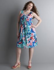 Pleated floral dress