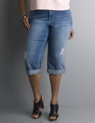 Deconstructed denim capri
